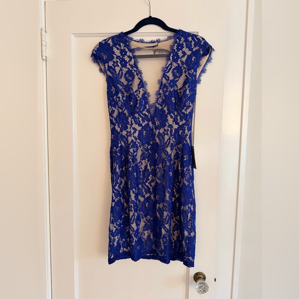 Aidan Elegant Blue Lace Dress